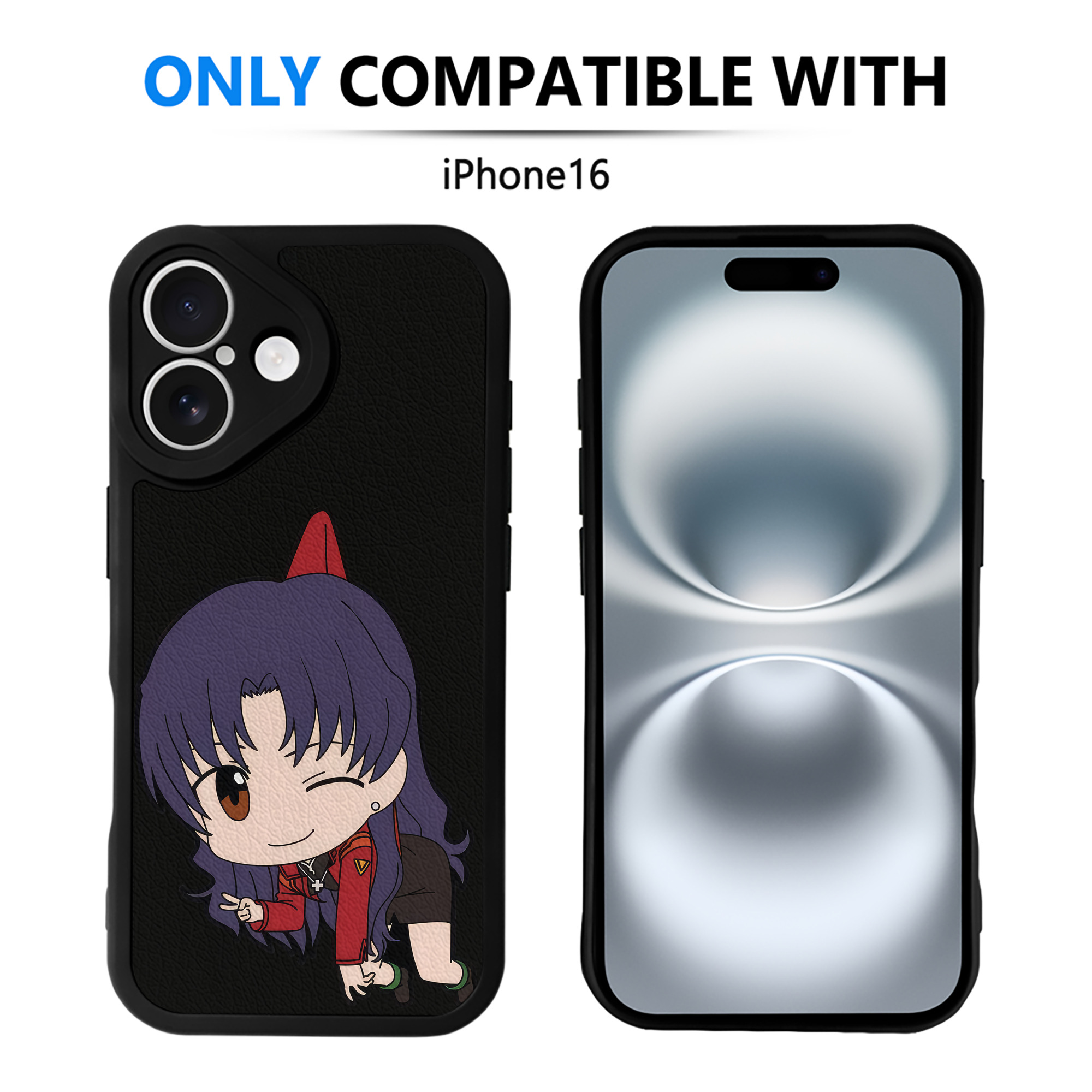 （画像用） EVA 新世紀エヴァンゲリオン 【iPhone 16シリーズ対応】シリコンスマホケース（レザー調） 材質：シリコン